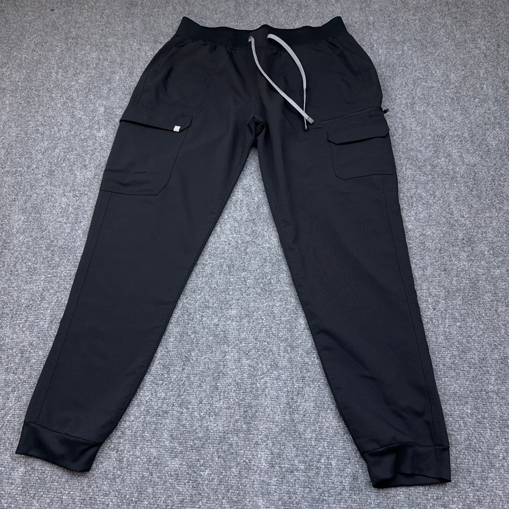 Fabletics Evoke Cargo Scrub Jogger Women's XLT TALL Black Medical High-Rise